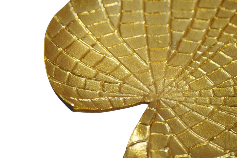 Beistelltisch Seerosenblatt Gold, Wohnling Alu-Tisch für Wohnzimmer