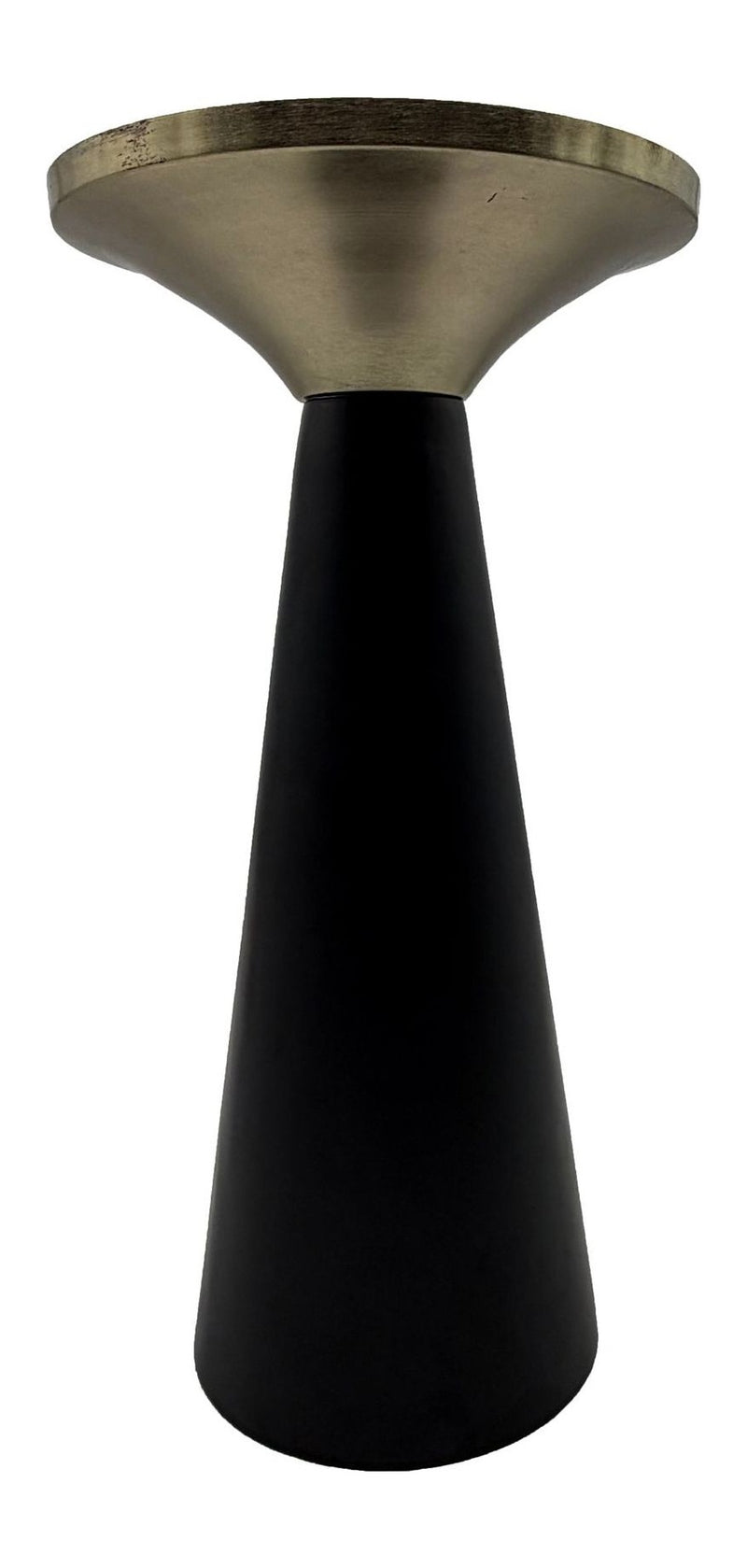 Beistelltisch Marmor & Eisen Schwarz, rund 28 cm, Handmade Unikat