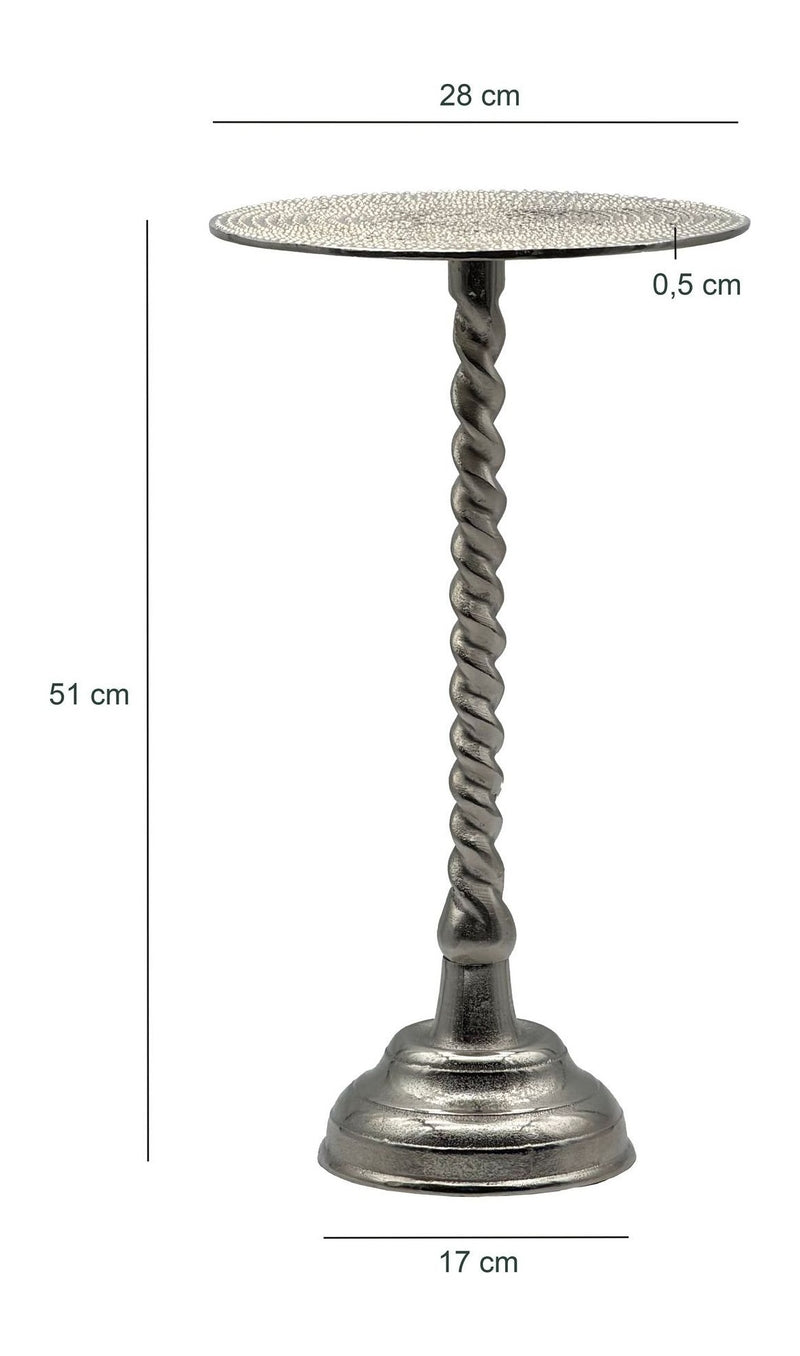Beistelltisch Aluminium 28cm Silbern - Design-Anstelltisch Wohnzimmer