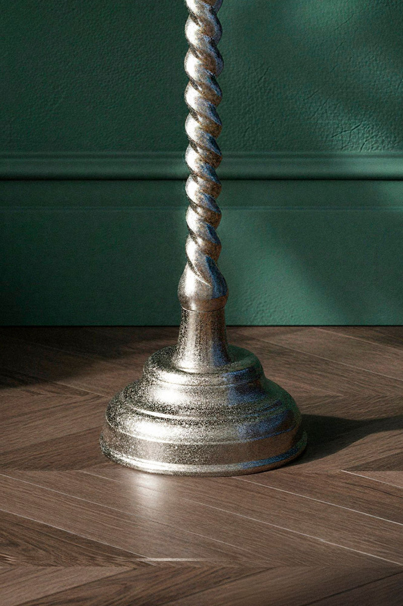Beistelltisch Aluminium 28cm Silbern - Design-Anstelltisch Wohnzimmer