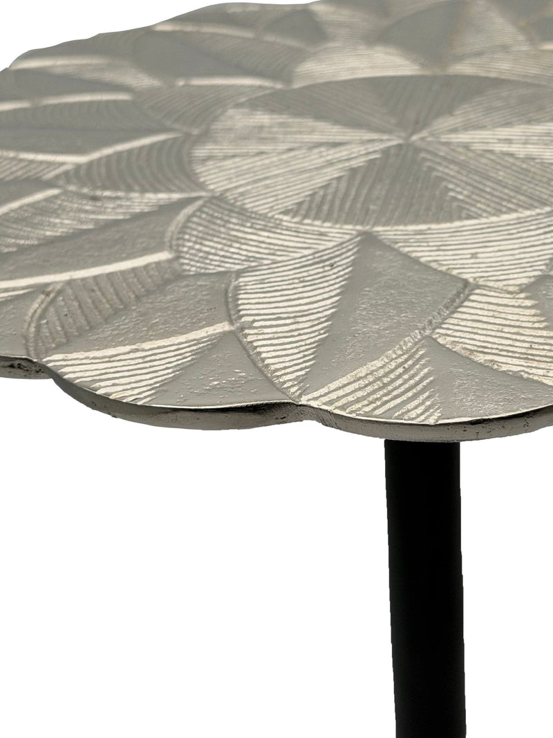 Beistelltisch Aluminium 29 cm, runder Design-Anstelltisch Silber