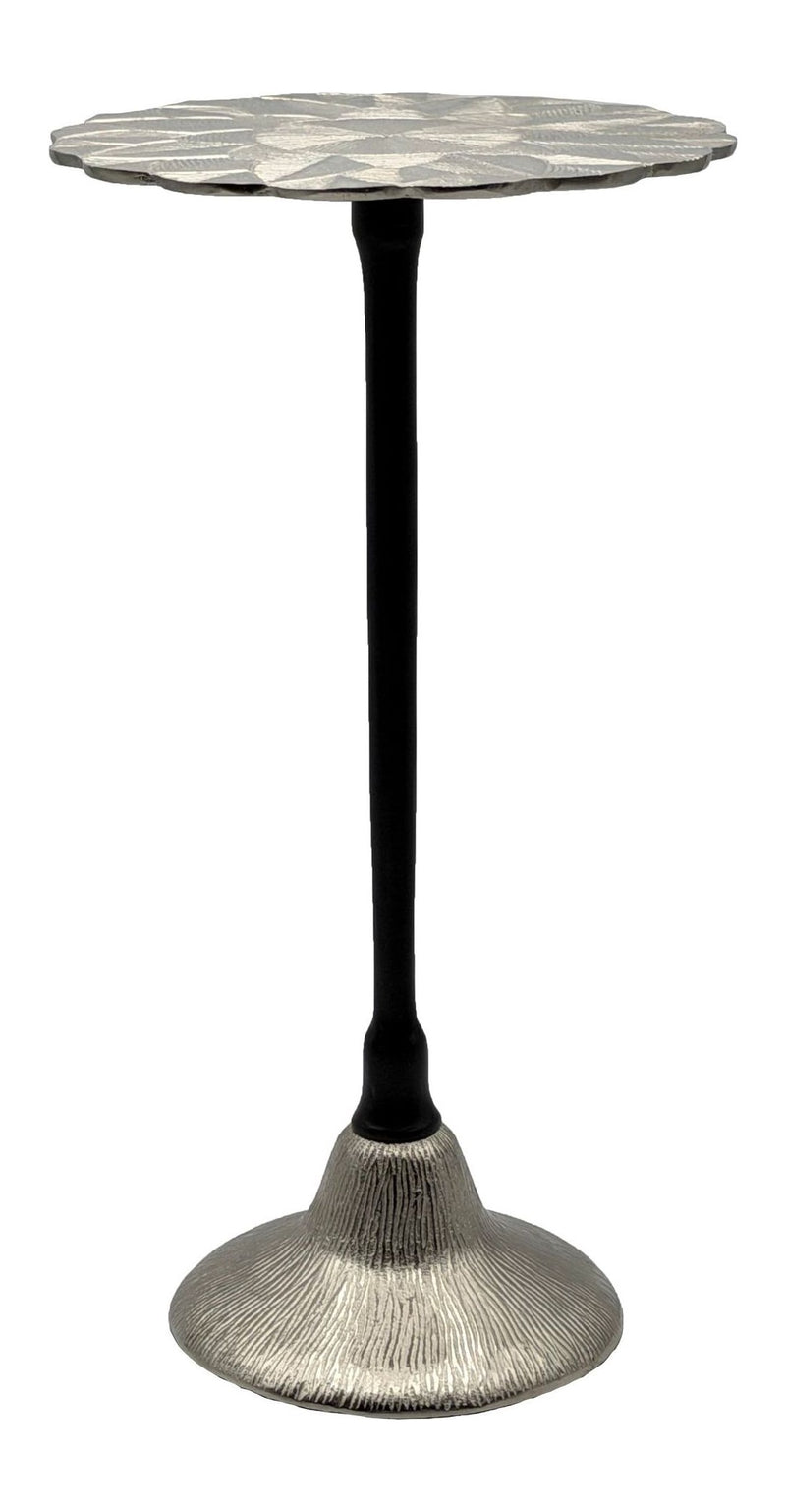 Beistelltisch Aluminium 29 cm, runder Design-Anstelltisch Silber