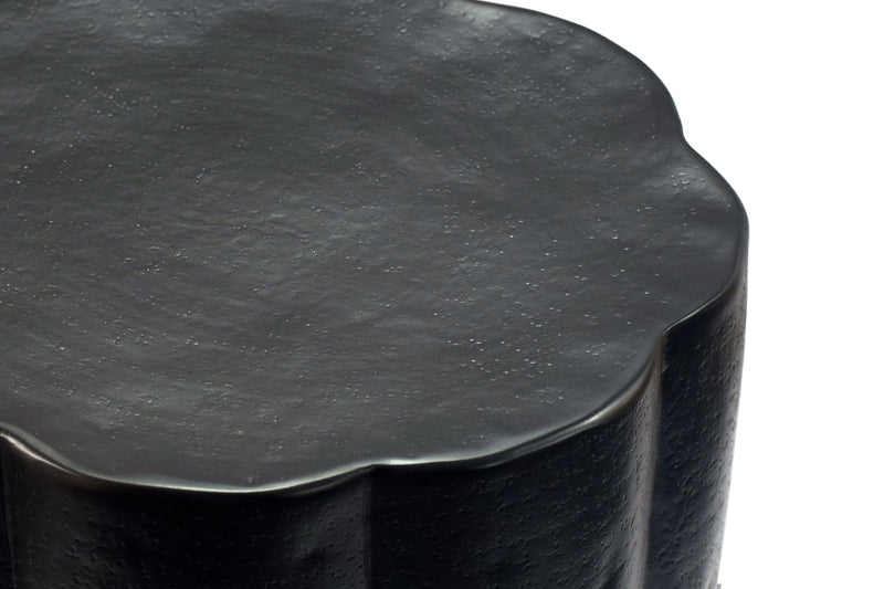 Beistelltisch Aluminium Schwarz 41 cm, runder Sofatisch von Wohnling