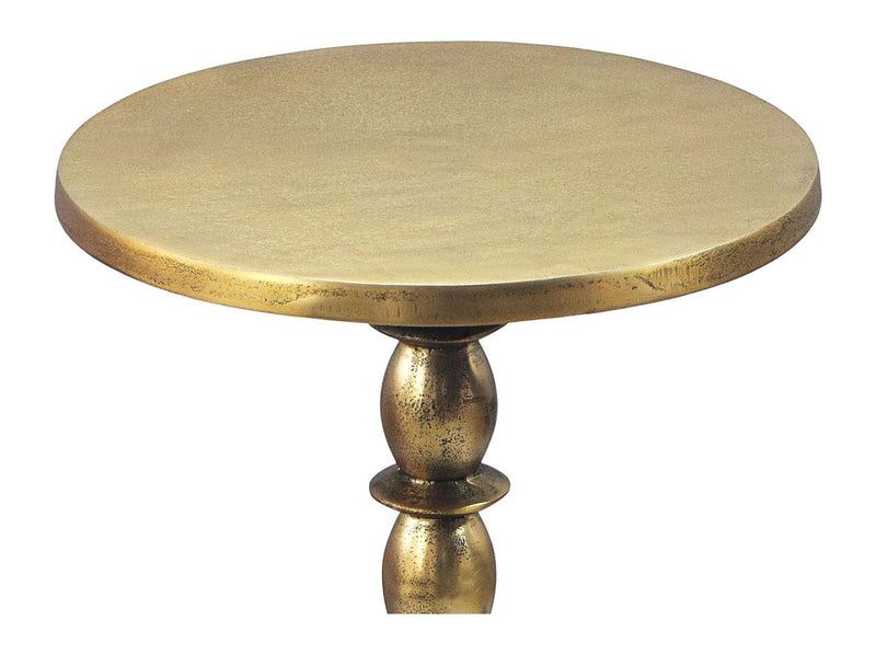 Beistelltisch Gold Aluminium 40 cm Raw-Finish für Wohnzimmer und Flur