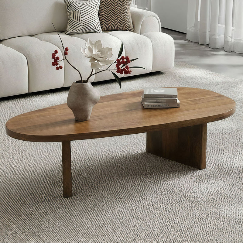 Couchtisch Mango Massivholz oval 120 cm, handgefertigt von Wohnling