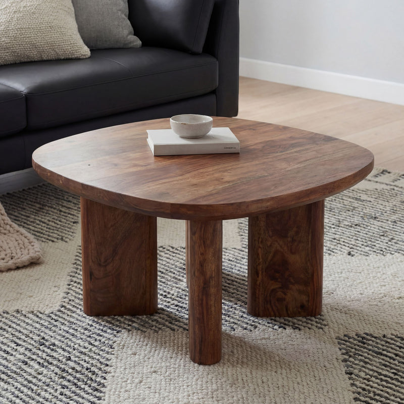 Couchtisch Mango Massivholz 60x60 cm handgefertigt im modernen Design