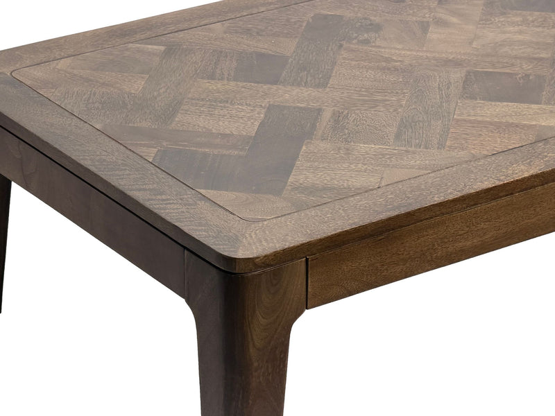 Couchtisch Mango Massivholz 120x60 cm, Walnuss-Finish von Wohnling