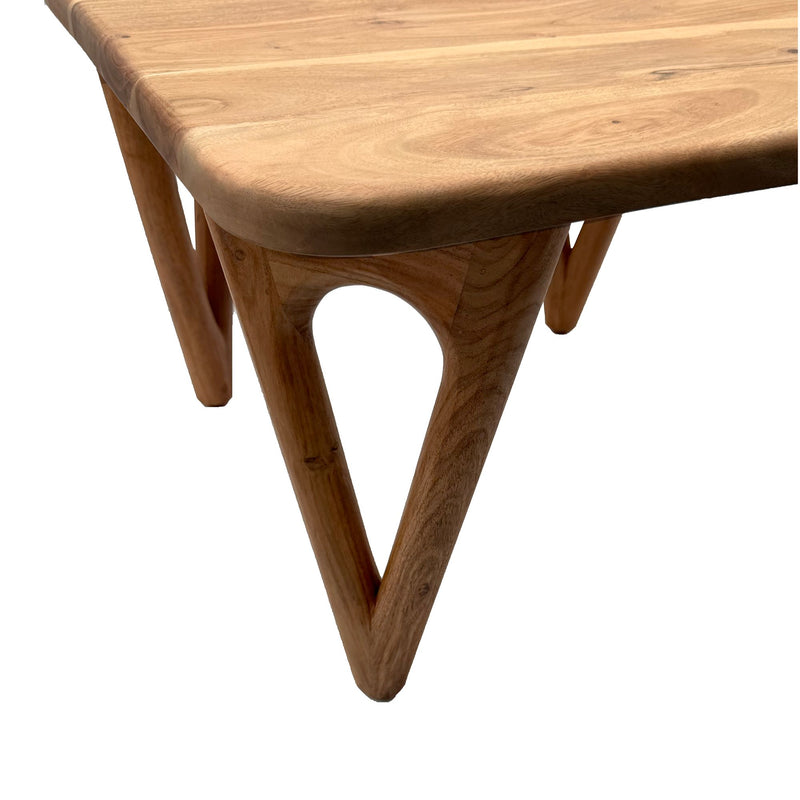 Couchtisch Akazie Massivholz 60x60cm, Wohnzimmertisch im Landhausstil