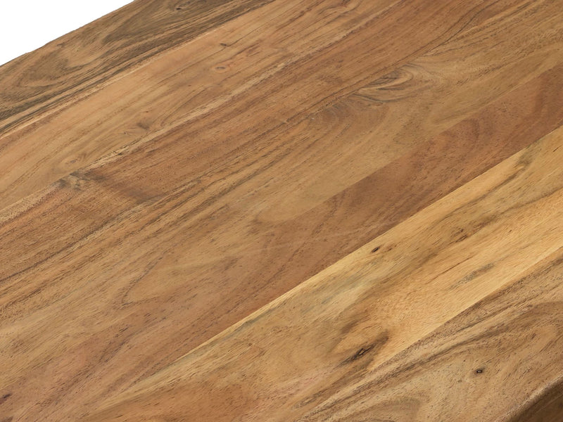 Wohnling Couchtisch Akazie Massivholz 120 cm im Landhaus-Design