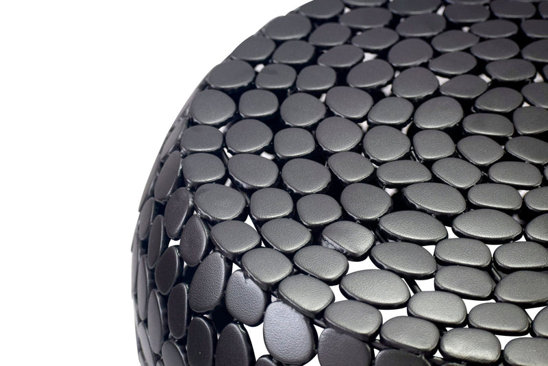 Couchtisch Aluminium rund, Schwarz mit Anti-Rutsch-Noppen von Wohnling