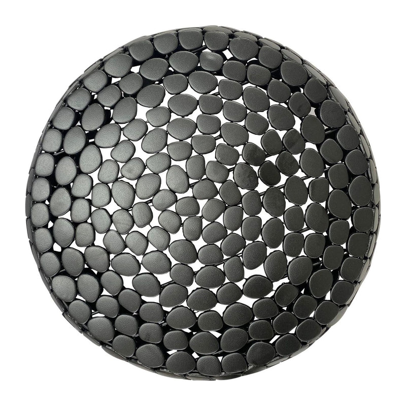 Couchtisch Aluminium rund, Schwarz mit Anti-Rutsch-Noppen von Wohnling