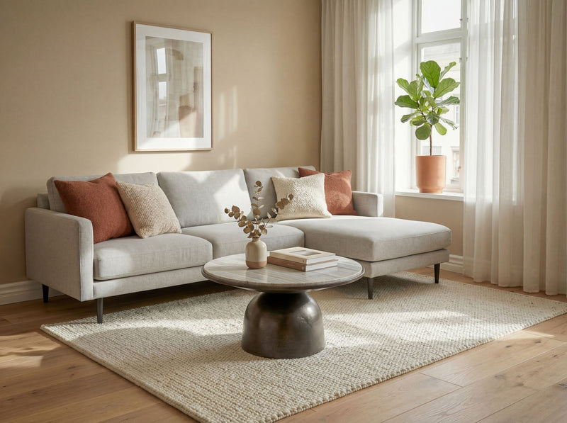 Couchtisch rund 60 cm mit Marmorplatte und Aluminiumgestell Schwarz