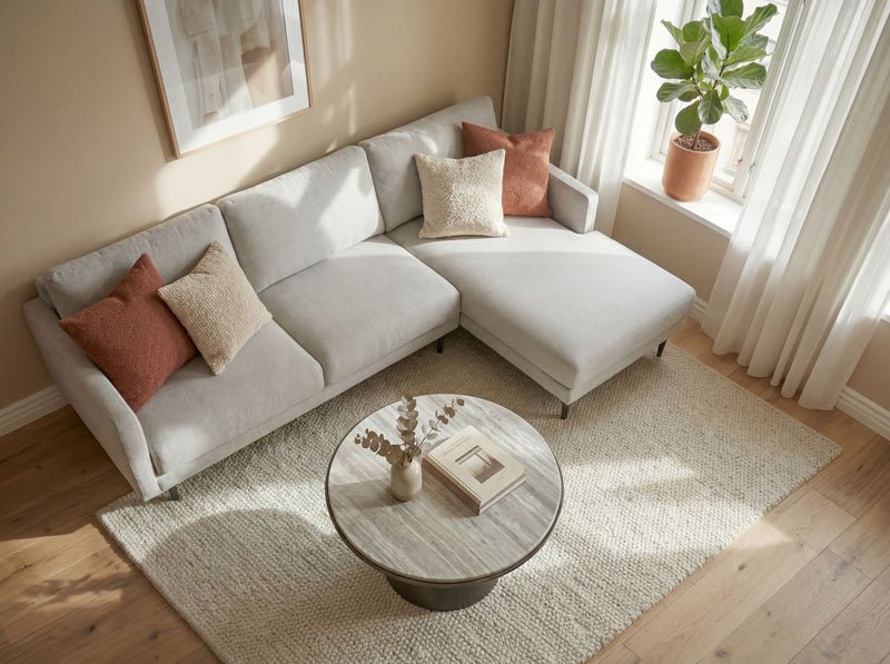 Couchtisch rund 60 cm mit Marmorplatte und Aluminiumgestell Schwarz