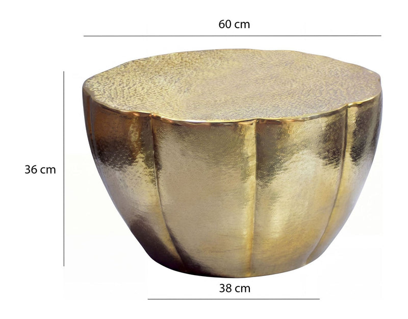 Couchtisch Blütenform Gold 60 cm aus Aluminium von Wohnling