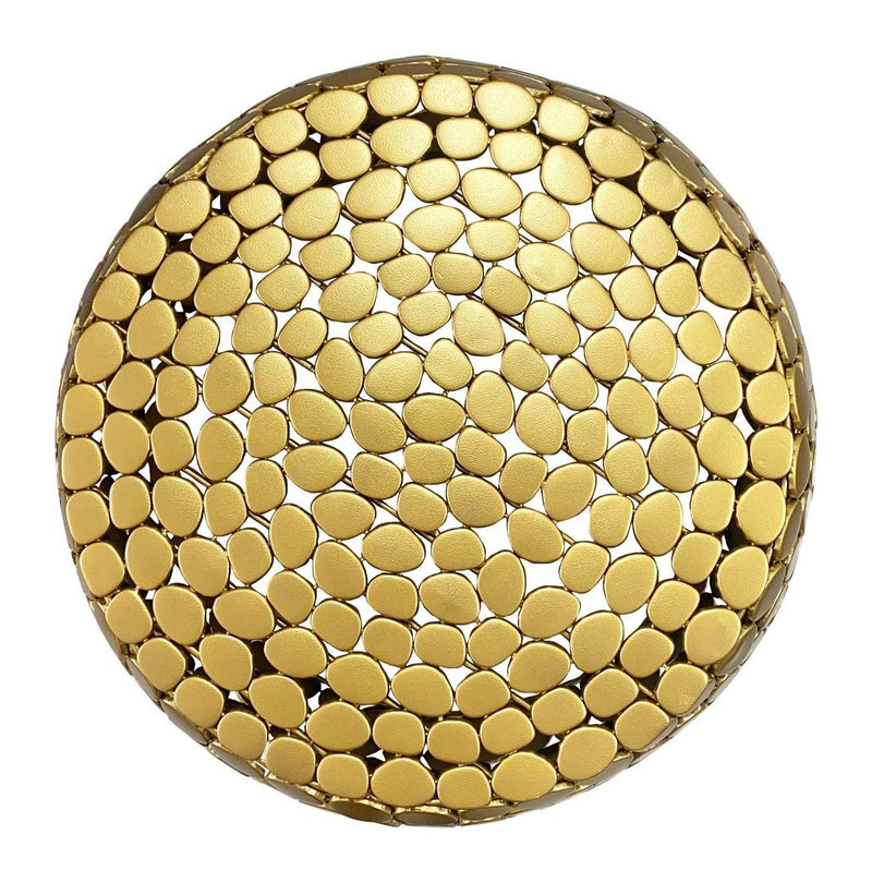 Runder Couchtisch Aluminium Gold, Ø66 cm - Wohnling Design-Sofatisch
