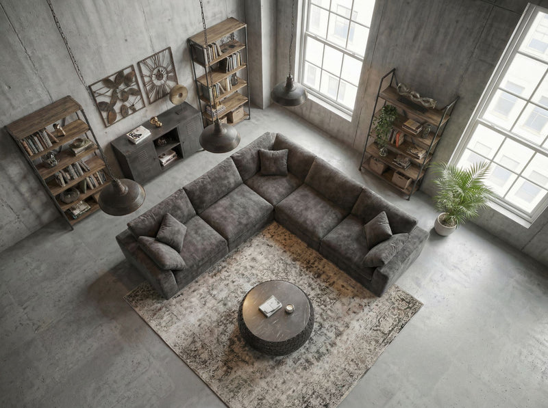 Couchtisch rund Marmor Schwarz mit Aluminiumgestell