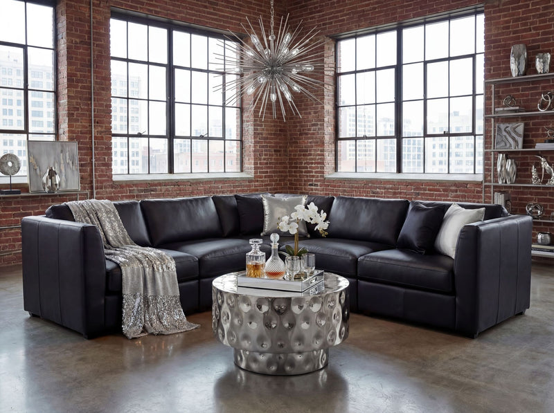 Couchtisch Aluminium Rund 60 cm Silber, Loungetisch von Wohnling