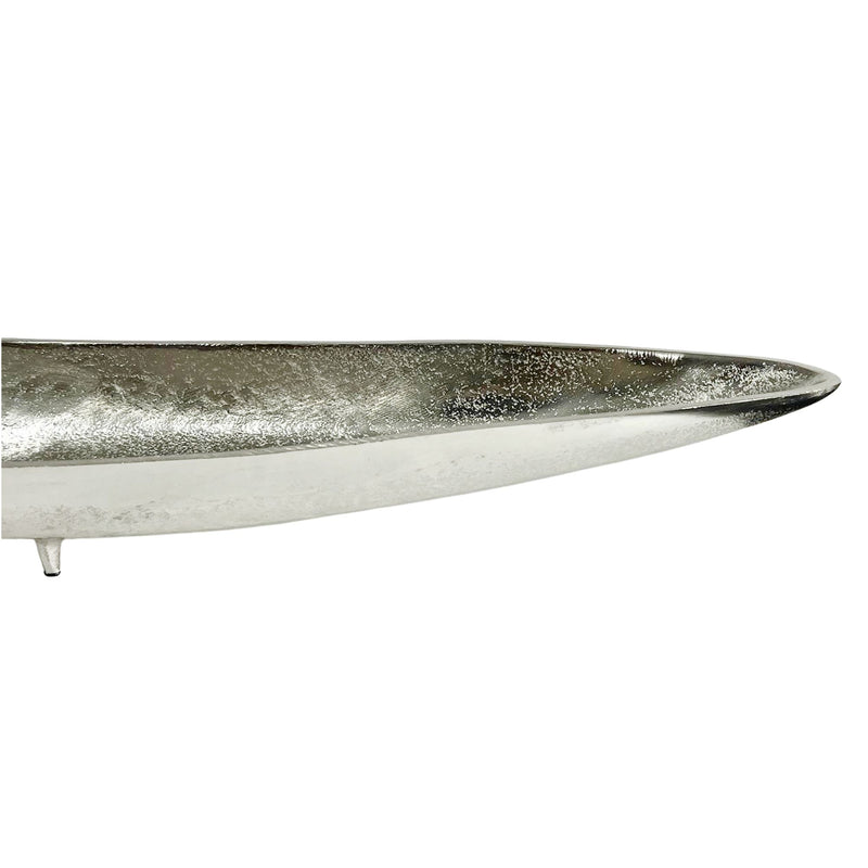 Dekoschale Wohnling Silber 80 cm Aluminium für Wohnzimmer