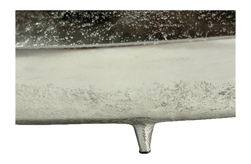 Dekoschale Wohnling Silber 80 cm Aluminium für Wohnzimmer