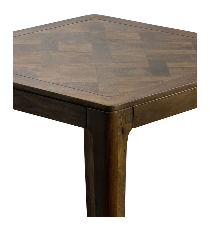 Esstisch Mango 80x80 cm Walnuss-Finish, Massivholz für 4 Personen