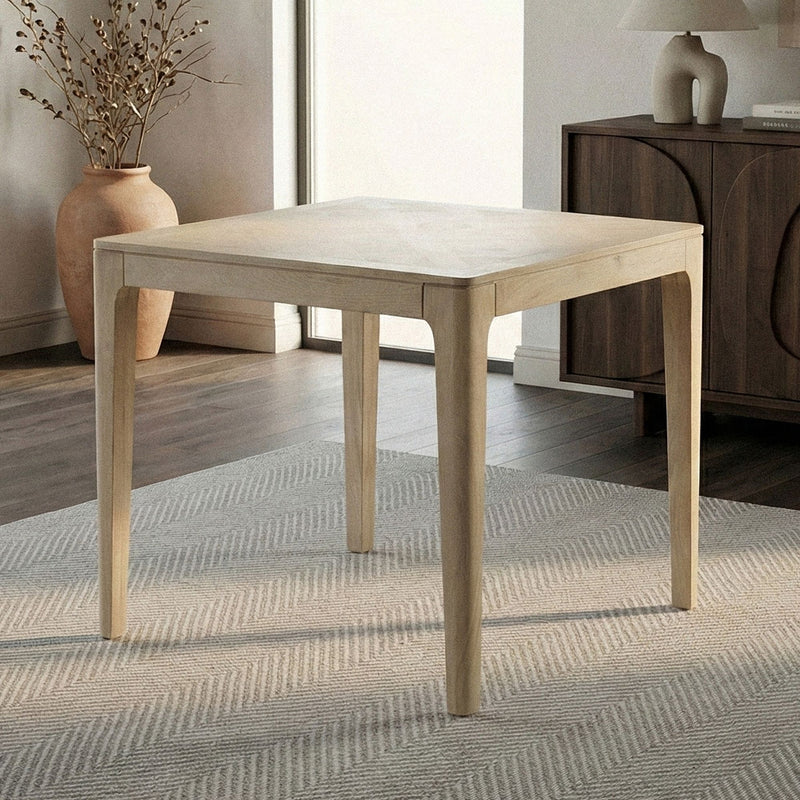 Esstisch Mango Massivholz 80x80 cm White Wash für 4 Personen