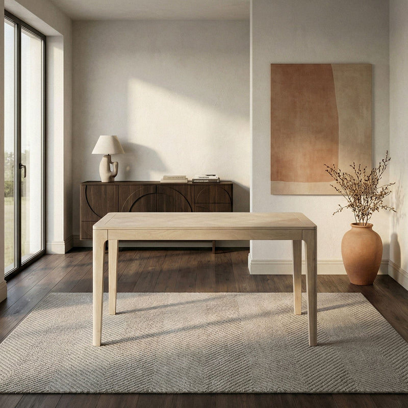 Esstisch Mango Massivholz White Wash 120x60 cm für Esszimmer & Küche