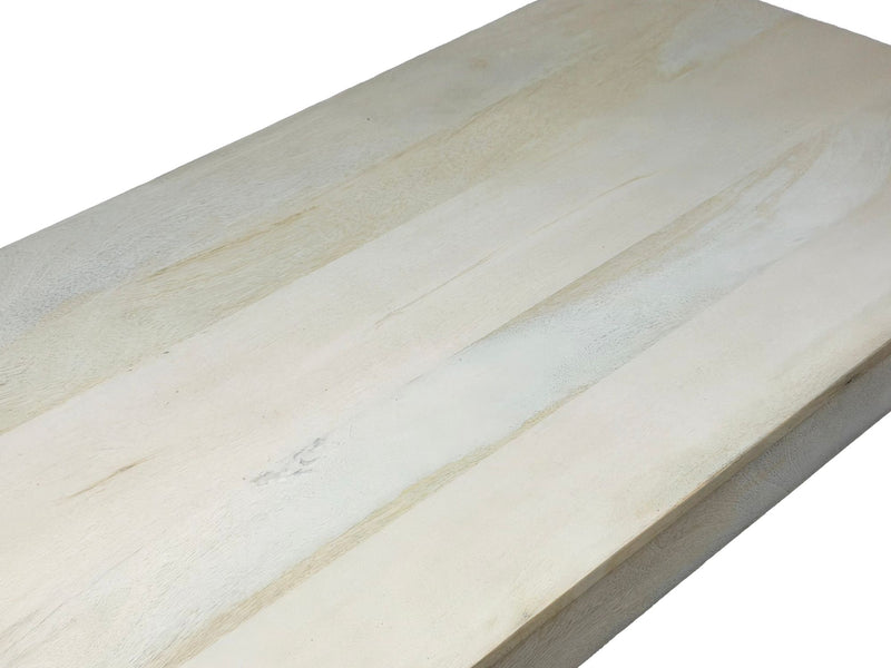 Esstisch Mango Massivholz White Wash, Küchentisch für 4-6 Personen