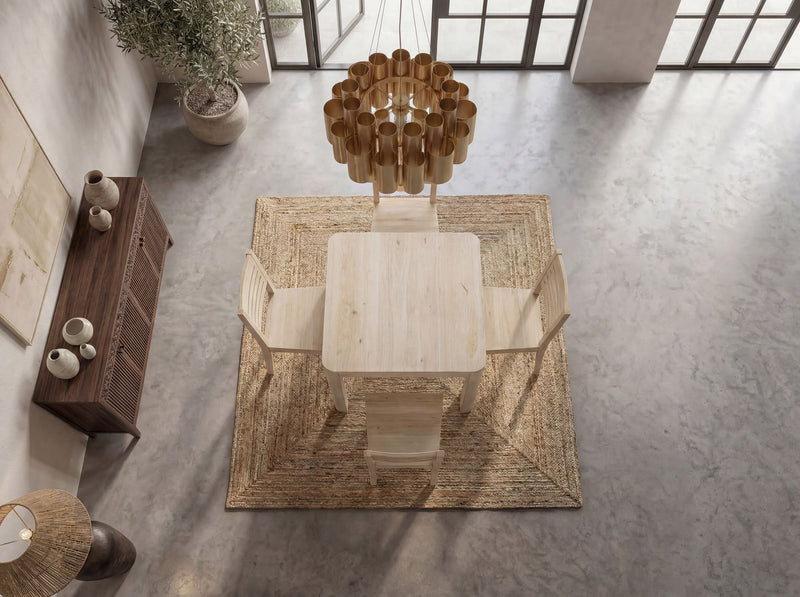 Esstisch Mango 80x80 cm White Wash, Massivholztisch für 4 Personen