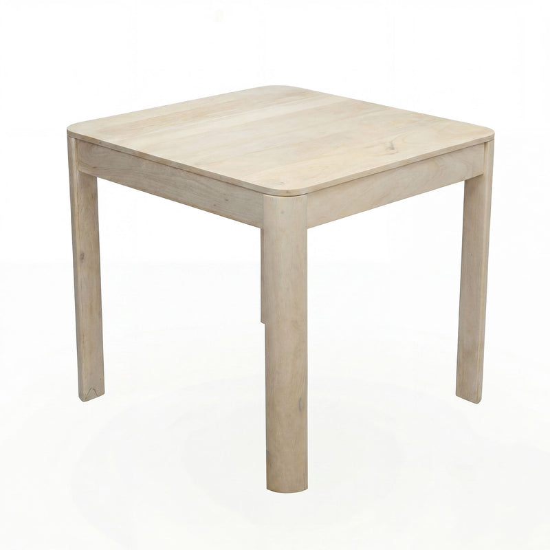 Esstisch Mango 80x80 cm White Wash, Massivholztisch für 4 Personen