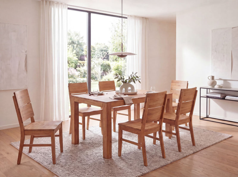 Esszimmertisch Akazie Massivholz ausziehbar 120-200 cm für 10 Personen