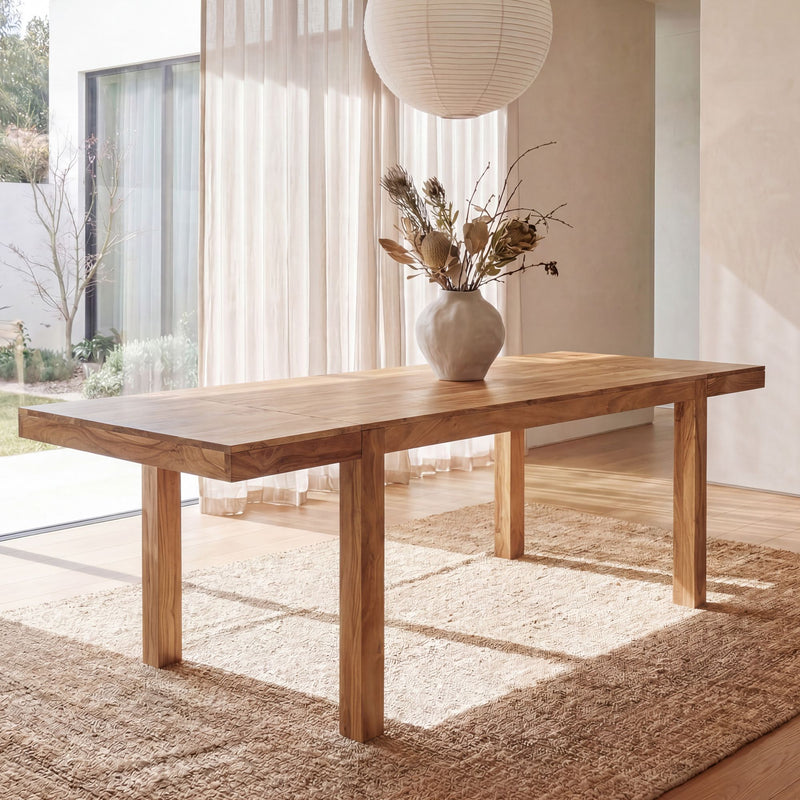 Esszimmertisch Akazie 160-240cm ausziehbar, Massivholz für 10 Personen