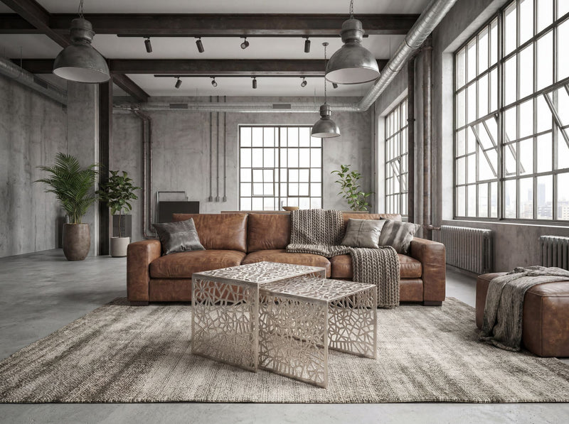 Satztische 2er-Set Aluminium Silber – Wohnling Couchtische modern
