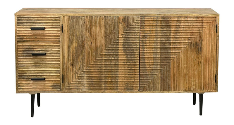 Sideboard Mango Massivholz 160 cm mit Metallbeinen