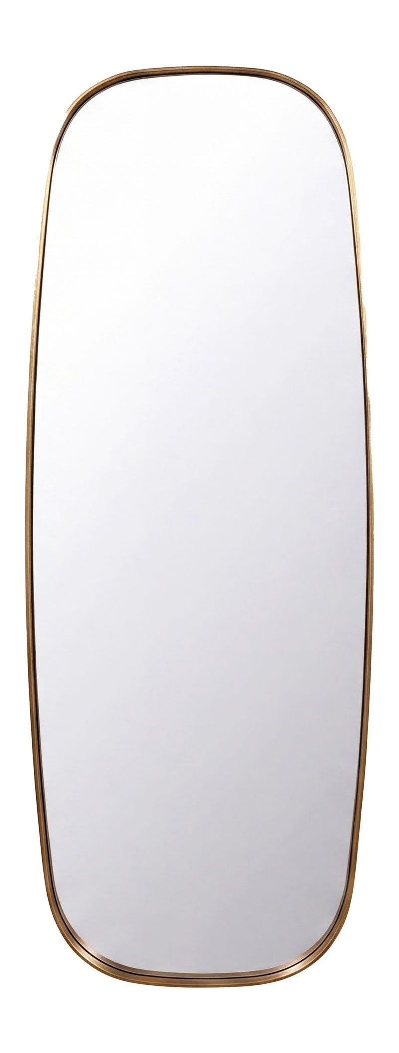 Wandspiegel Oval Gold 122x46cm mit goldenem Metallrahmen, Flurspiegel