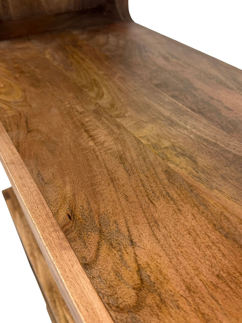 Standregal Mango Massivholz 80x160cm, Raumteiler im Zickzack-Design