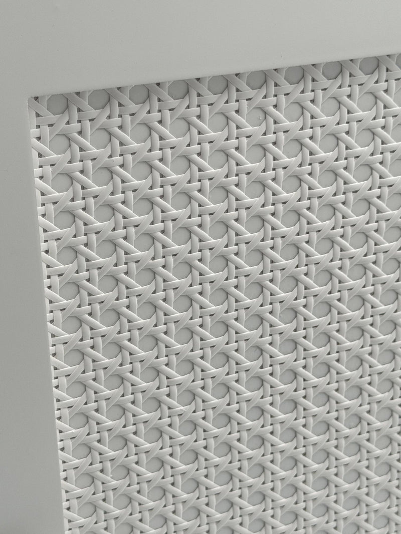 Standregal Weiß 80 cm mit Wiener Geflecht für Flur & Wohnzimmer