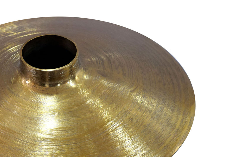 Tischvase Aluminium Gold 35 cm: handgefertigte Design-Dekovase