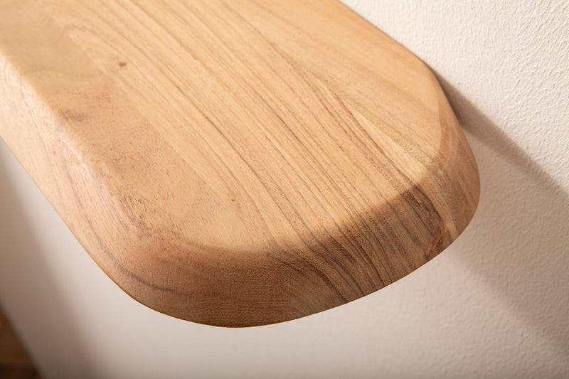 Wandregal Akazie Massivholz 60 cm, Hängeregal in schwebendem Design