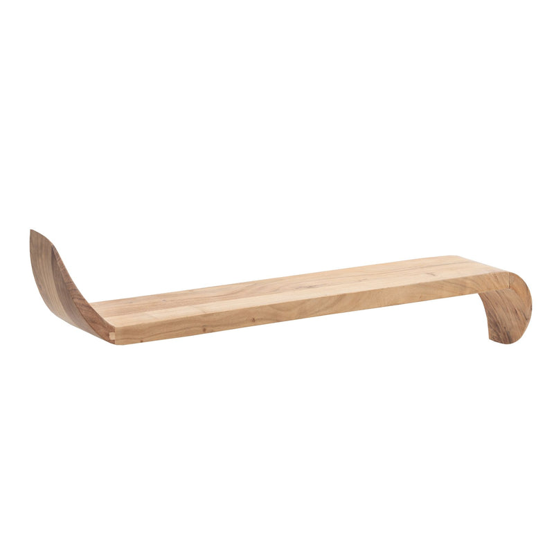 Wandregal Mango Massivholz 60cm von Wohnling mit geschwungenen Enden