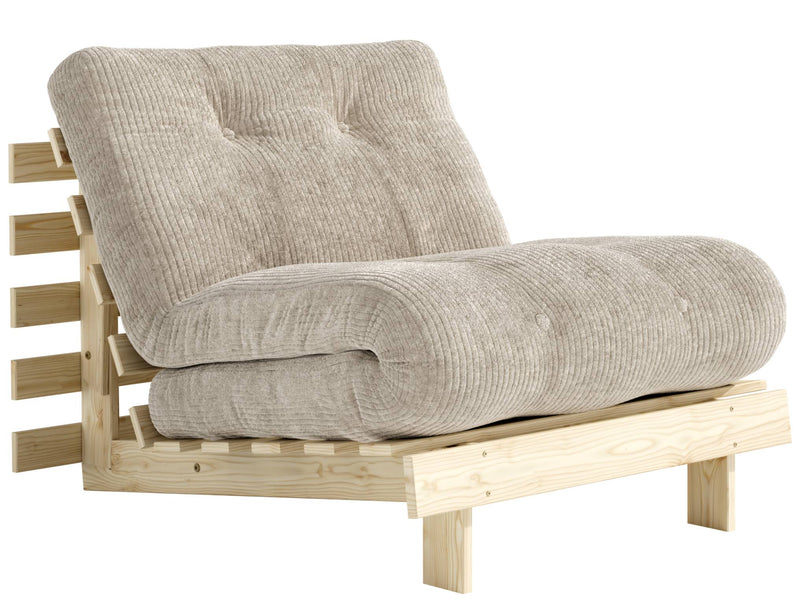 Sofa Schlafsofa ROOTS 90 Polster Cord Kiefer massiv unbehandelt Karup