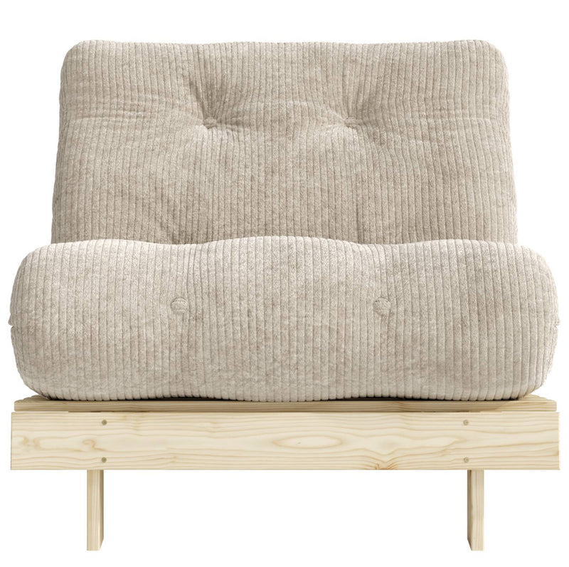 Sofa Schlafsofa ROOTS 90 Polster Cord Kiefer massiv unbehandelt Karup