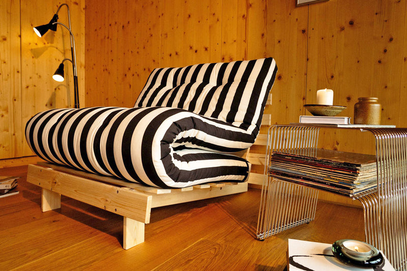 Schlafsofa ROOTS 90 Bold Stripes Sofa Kiefer massiv unbehandelt, Karup