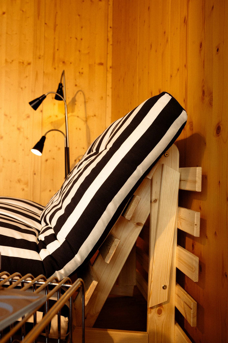 Schlafsofa ROOTS 90 Bold Stripes Sofa Kiefer massiv unbehandelt, Karup