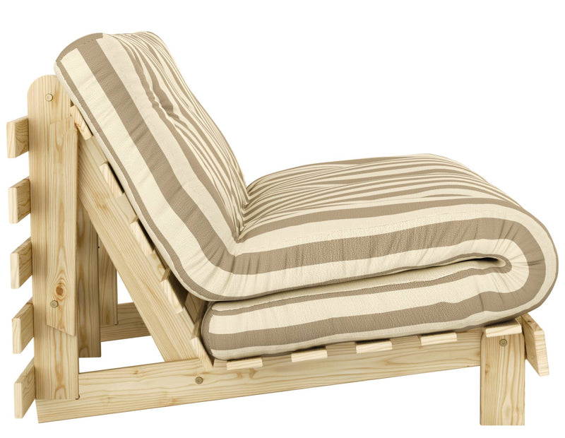 Schlafsofa ROOTS 140 Bold Stripes Sofa Kiefer massiv unbehandelt, Karup
