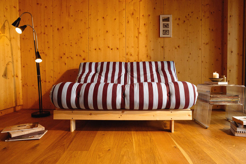 Schlafsofa ROOTS 140 Bold Stripes Sofa Kiefer massiv unbehandelt, Karup