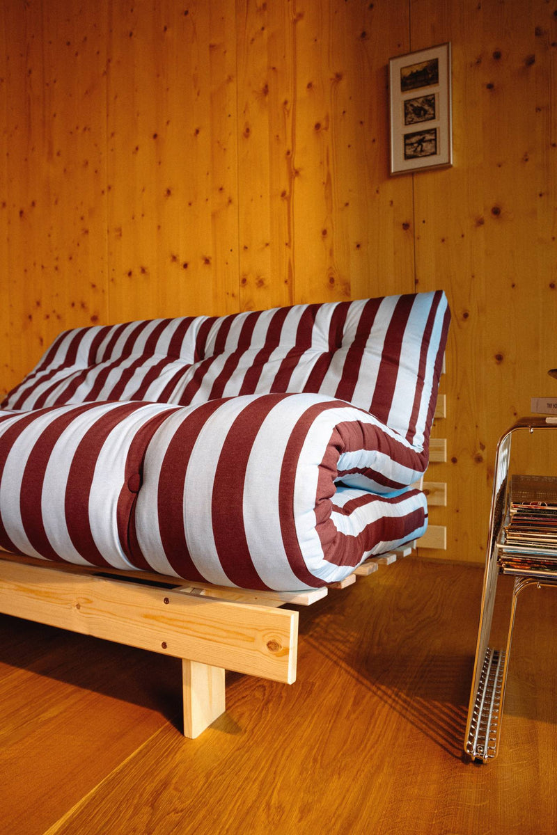 Schlafsofa ROOTS 140 Bold Stripes Sofa Kiefer massiv unbehandelt, Karup