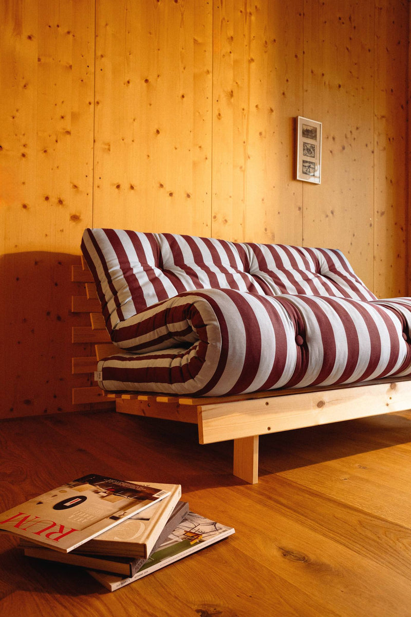 Schlafsofa ROOTS 140 Bold Stripes Sofa Kiefer massiv unbehandelt, Karup