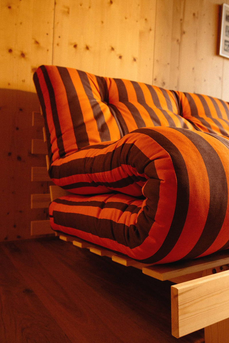 Schlafsofa ROOTS 140 Bold Stripes Sofa Kiefer massiv unbehandelt, Karup