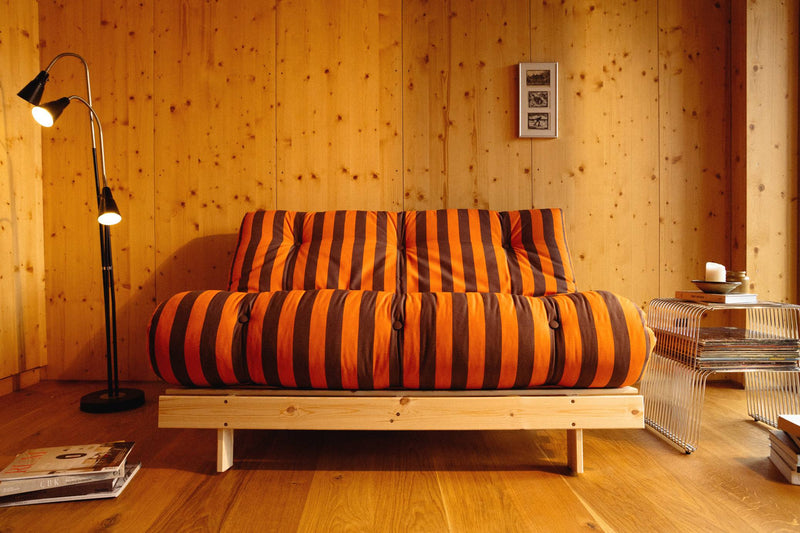 Schlafsofa ROOTS 140 Bold Stripes Sofa Kiefer massiv unbehandelt, Karup