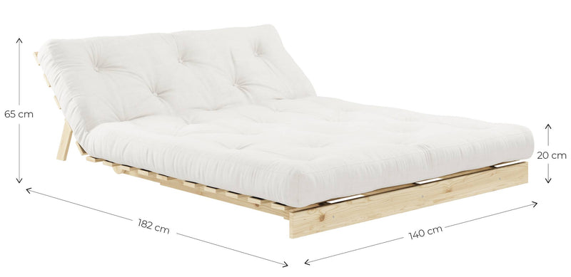 Schlafsofa ROOTS 140 Bold Stripes Sofa Kiefer massiv unbehandelt, Karup